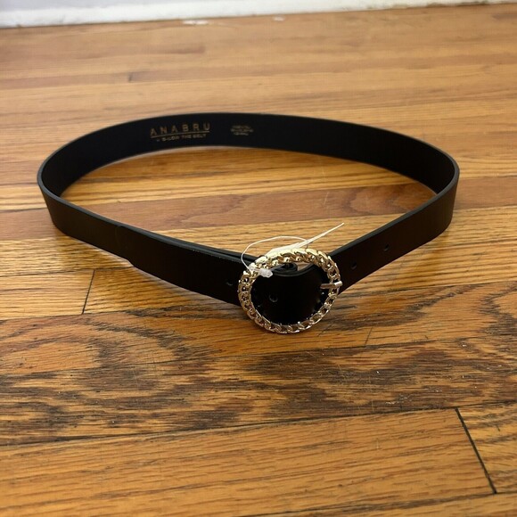 Ana Bru X B-Low the Belt Black & Gold Margaux Mini Small Genuine Leather NWT - Picture 1 of 5